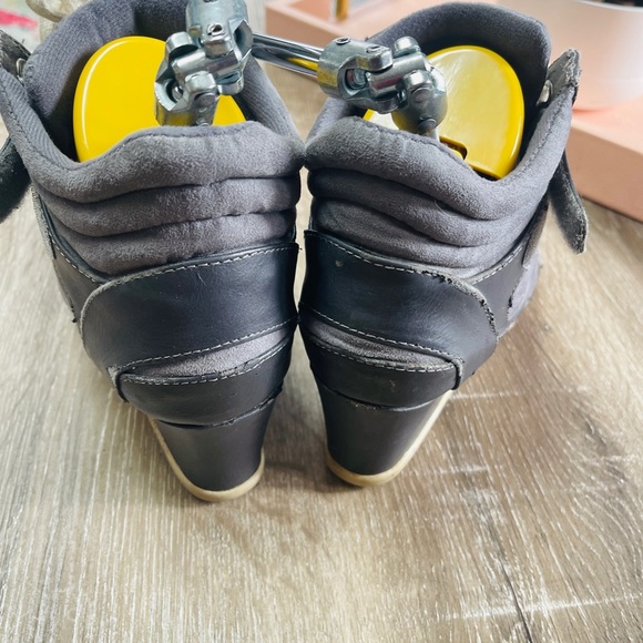 H&M Wedge Ankle Tie Shoe Boot Sz 6.5 (37) - Picture 4 of 6